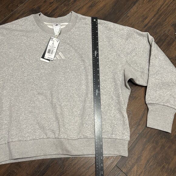 Adidas Womens All SZN Grey Crewneck Size Large Loose Fit IY6749 - Picture 4 of 10